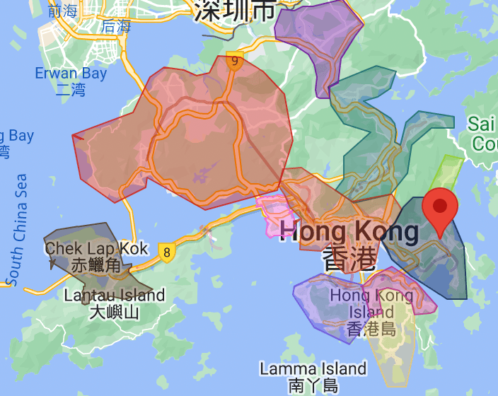 Delivery Area Covers | 送貨範圍覆蓋